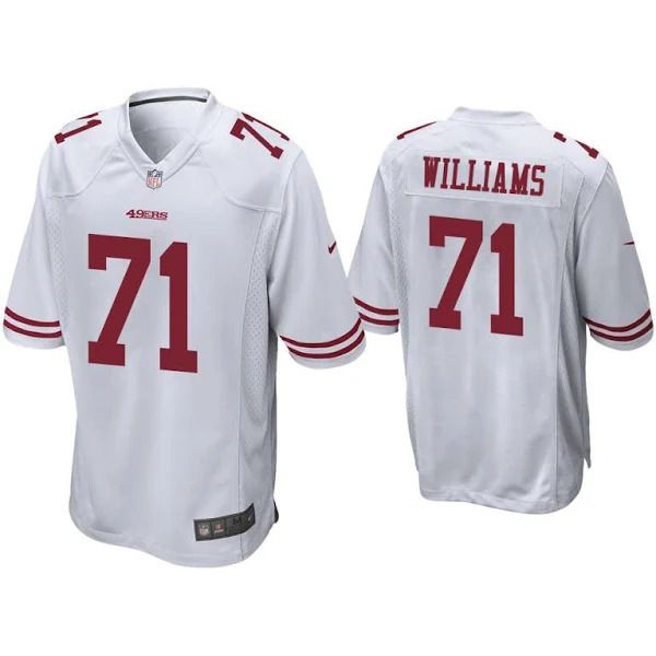 Men San Francisco 49ers 71 Trent Williams Nike White Game Player NFL Jersey